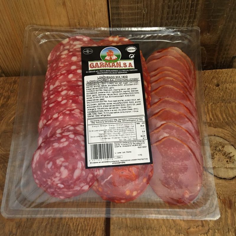 Tapas selection (Chorizo, Salami, chichon) -150g