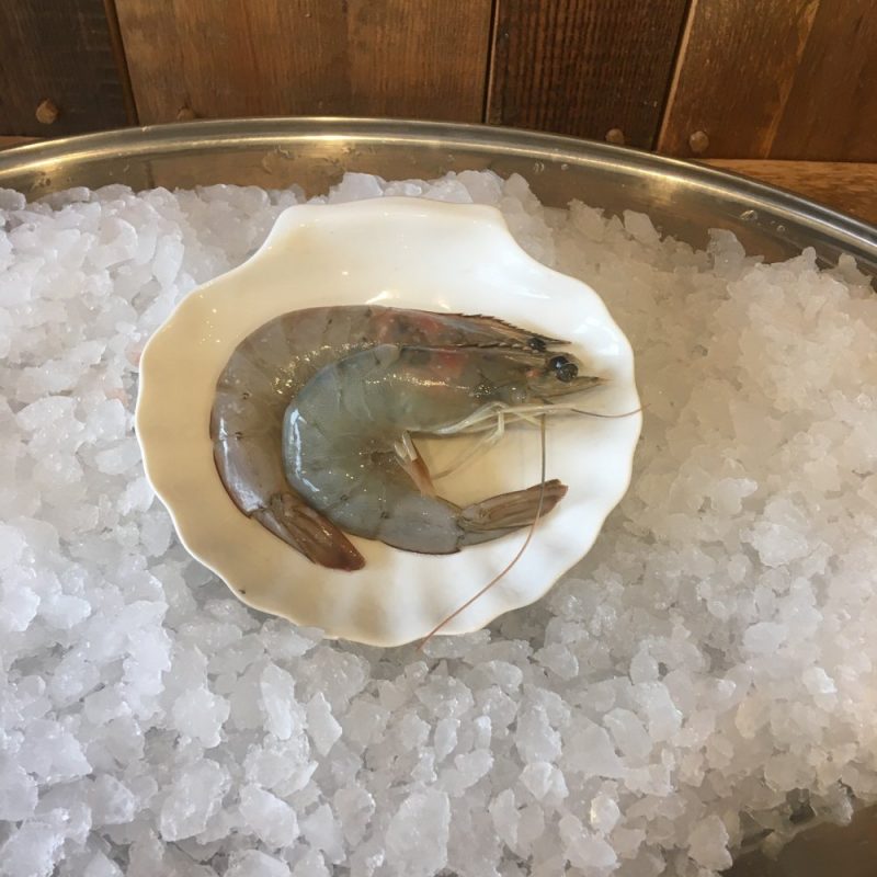 Whole raw tiger prawns - 100g
